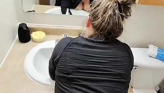 Sneaky Sex with Horny Wife in the Bathroom After Party