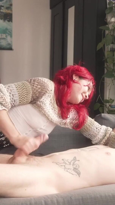 Sensual Couple Femdom: Teasing My Boyfriend with CFNM Cock Milking Handjob | Clip 1