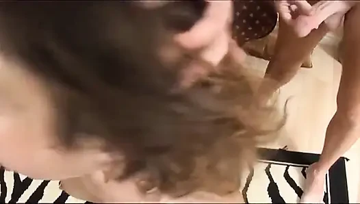 Horny Amber in hot pants, wants to feel a hard cock