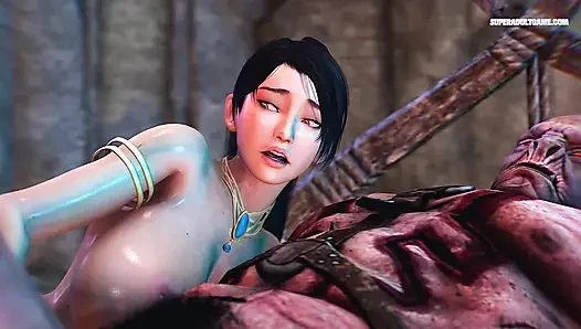 18 Teen Stepsister Got Their Pussy So Streched By A Monster Cock - 3D Realistic Animation