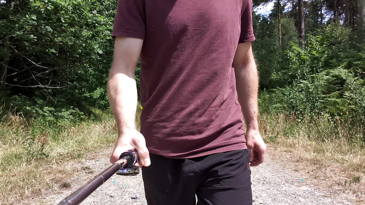 Naked forest walk on main path