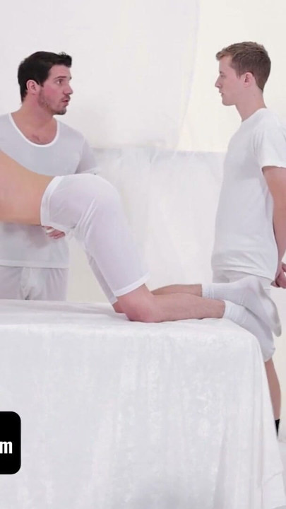 Two Mormon Boys Nick Floyd & Aaron Allen Get Pounded By President Ty Roderick - Missionary Boys | Clip 1