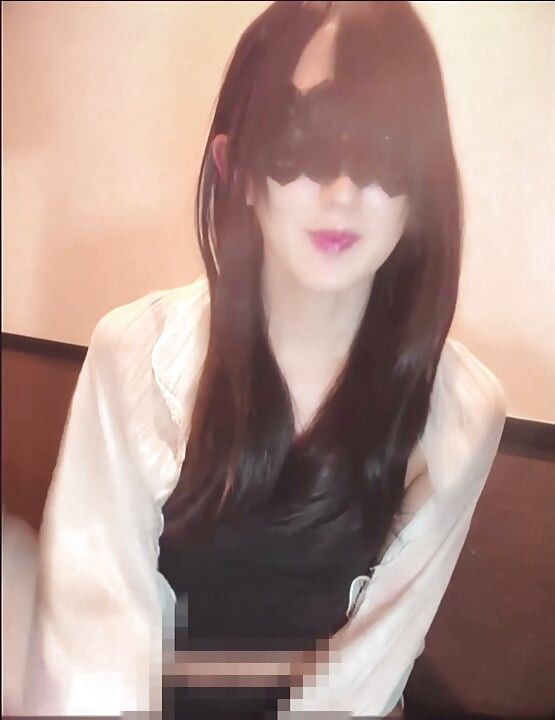 A video of a blindfolded pervert crossdressing masturbating live
