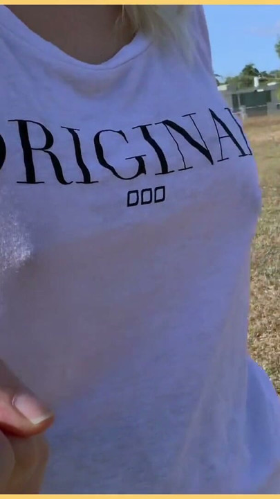 Wifey Walks Around Golf Course Braless and distracting people | Clip 2