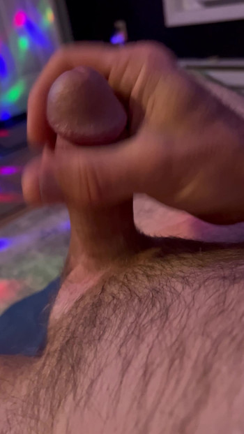 Jerking my hard dick this morning