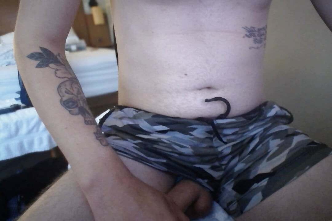 Army Camo Shorts Showing Stiff Thick Bwc