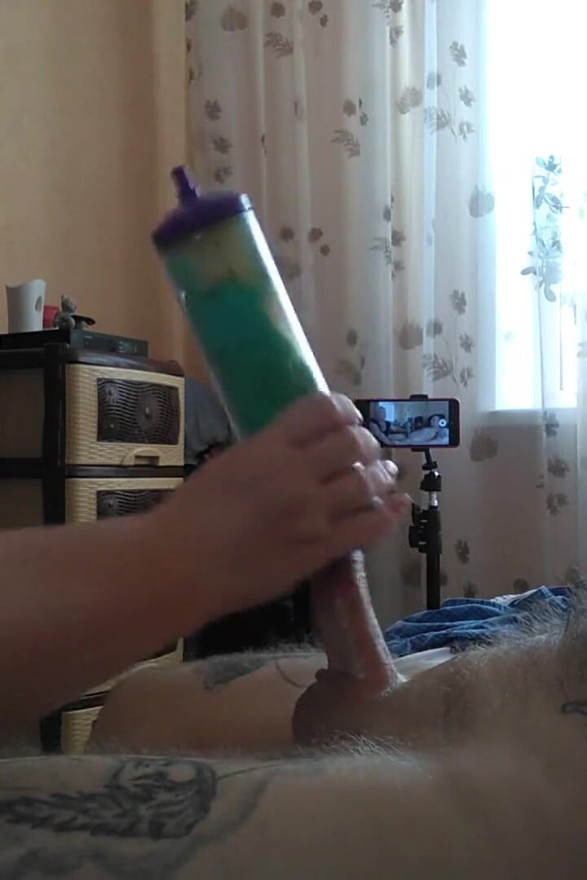 Helped me cum by jerking off my cock.