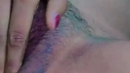 My Girl pressing her boobs and finger her horny pussy for cuck want to pregnent