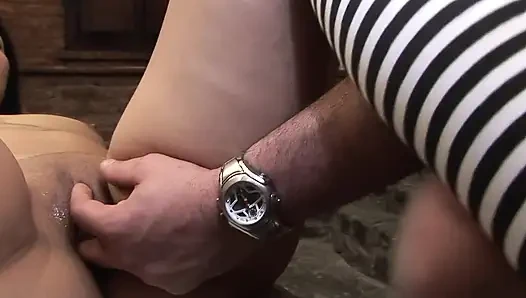 Teen brunette drilled hard by her neighbor
