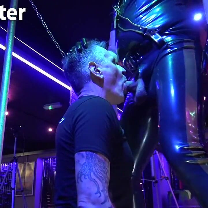 Rubber Master Barebacks Slave