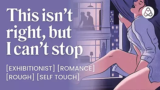 She finger fucks her pussy while her neighbors are fucking in front of h...