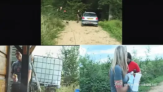За кулисами съемка фильма для взрослых с блондинкой и брюнеткой
