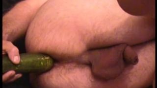 Fucking my anal pussy with a cucumber 2
