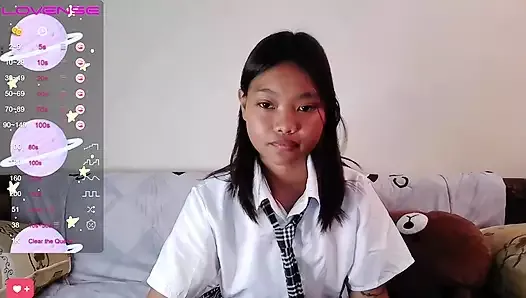 Azjatycki pokaz kamery uczennicy