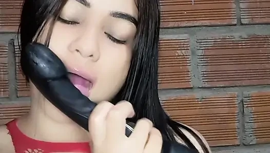 Stepmom helped her stepson cum quickly in her panties before work