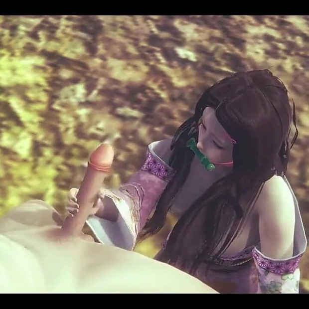 Demon Slayer Hentai - Nezuko Handjob and Anal - Japanese Asian Manga Anime Film Game Porn