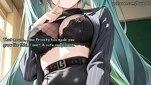 Your teacher Privaty has offered you to pass her sex course (JOI)