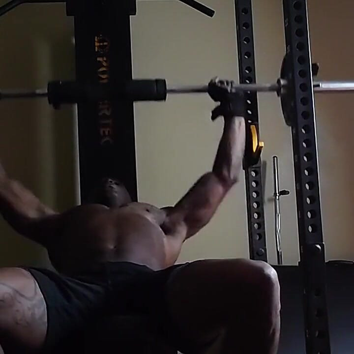 Push Day Workout Jeremiah McPherson aka Hallelujah Johnson Working on New Porn Tonight