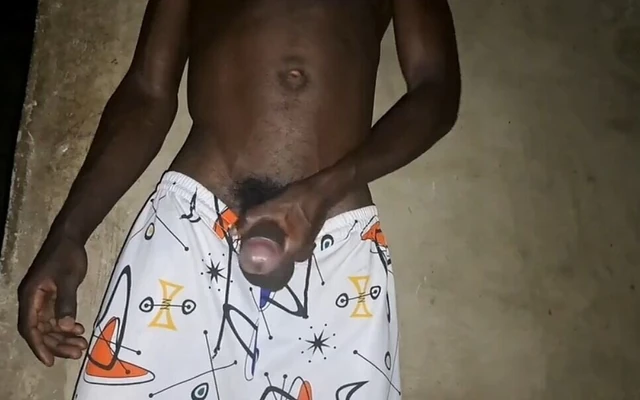 I Masturbate My Big Black Uncut Cock