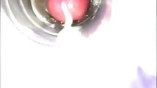 Вид изнутри, искусственная вагина, громкий стонущий камшот