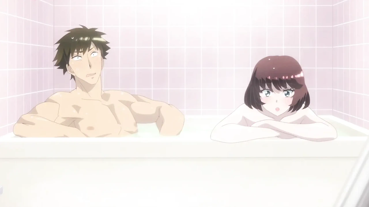 ”Moans Echo in the Steamy Outdoor Bath” Unexpected Threesome(Hentai Sex) Eng Sub