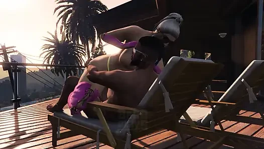 GTA V Franklin Clinton x Premium Pink Boots Lady (3D Animation) (FULL)
