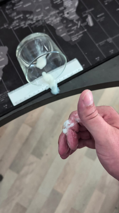 Ejaculation in a glass