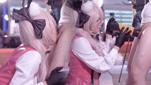 Thổi kèn tamamo cosplay sex, fgo sexy ladyboy cosplayer bị đụ, fate crossdresser tgirl trans hentai 9