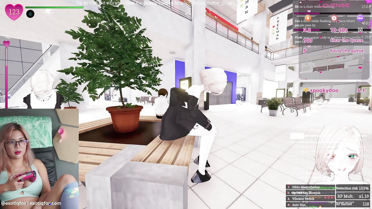 Slatka gamerica Hentai Gamer Japanska igra Tajni Flasher Manaka