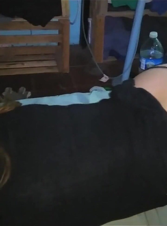 I Fuck Her Doggystyle in a Thong and Black Dress with Her Beautiful Bun
