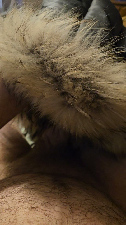 New fur parka play down jacket fetish