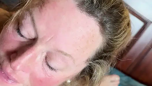 Sub wife Sucks Cock and Balls