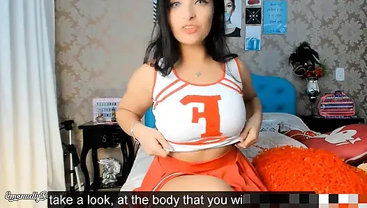 Deine freche Cheerleaderin, die ihren JOI-geführten Handjob macht und analen DP macht