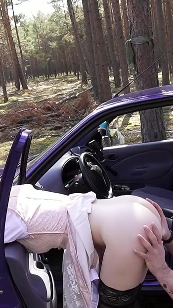 Captivating moment from "Petite German Glasses Girl TinyEmily give Stranger a Fuck for help with Car breakdown"