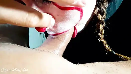 Хэллоуин, IT подсела на член и сперму, она "глотает все" 3-3