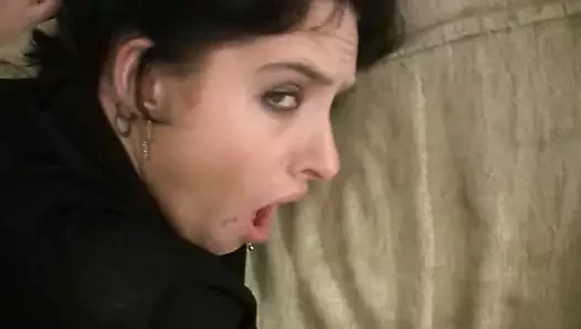 Brunette: Bridgette Powell fucks a toys and then rides