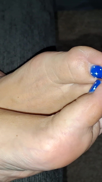 Stroking my hairy little dick until I shoot a load on her cute little toes | Clip 3