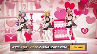 Mmd R-18 anime lányok szexi táncos klipje 276