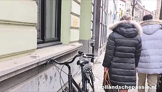 Picking up Gaby, the horny Dutch hitchhiker!