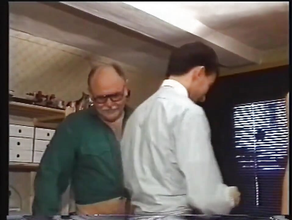 Sexy Secretary Ass Fucked and Cummed Inside and on Face by Two Big Cocks