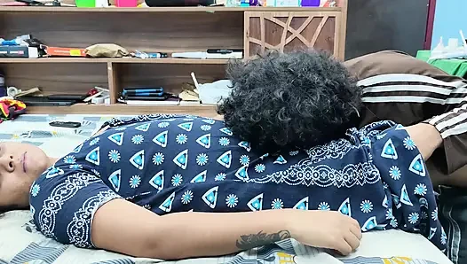 Ass press kiss, neck kiss, pussy rub and kiss in nighty