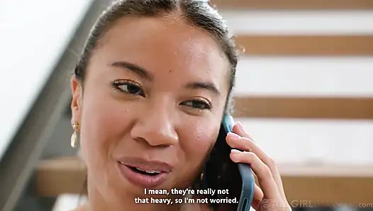ALL GIRL MASSAGE - perfektes interracial 69 und scissoring-spaß zwischen zwei sexy freundinnen