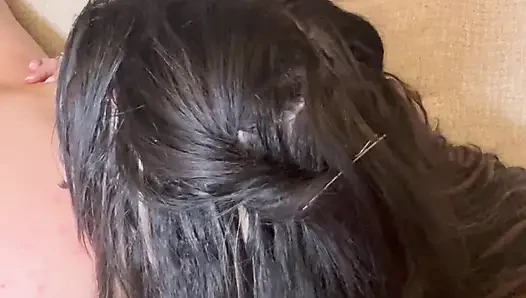 Thatbosslass Sucks the Soul Out of Her Man Englishtom and Gets a Full Face of Cum