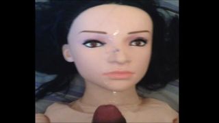 Секс-кукла, видео 8 - взрывной камшот на лицо после зари с дрочкой