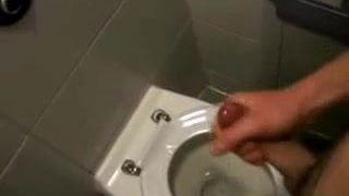 jerk in public bathroom