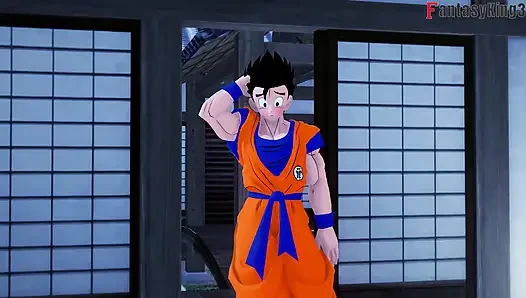 Chichi bleibt im waschbecken stecken und gohan fickt sie - Dragonball Zex Serie