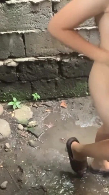 Must-share moment from "Taking a bath outside our house"