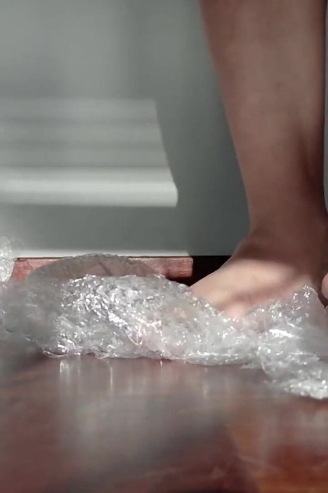 Barefoot Asmr Standing on Bubble Wrap
