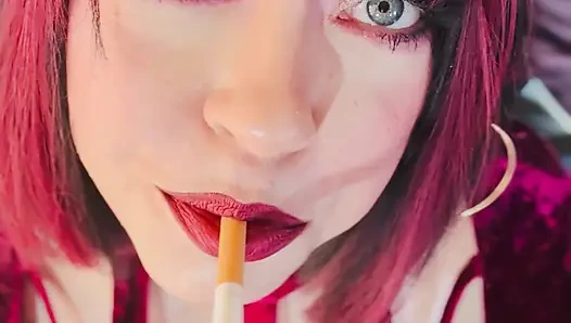 Velvet & Cigarettes! Tina Snua Chain Smoking 2 Cork 100 Cigarettes - Drifting OMI OME Snap Inhales Smoker