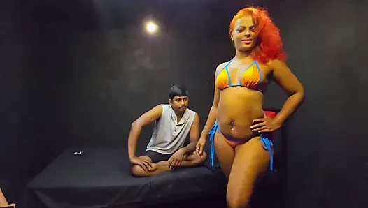 Lumenus Orange & Blue Bikini Try On With Husband Nilmini Sheron & Dushantha Don